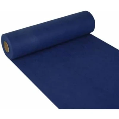 Bild av Papstar 84321 bordslöpare, tygliknande, fleece &quot;soft selection&quot; mörkblå på rulle, 24 m x 40 cm