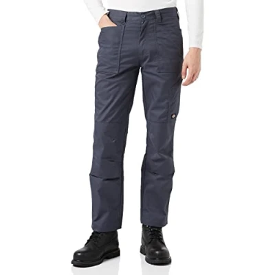Bild av VF Dickies UK Herr Action Flex Byxa Grå Arbetsbyxor, 34W/30L