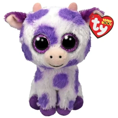 Bild av TY Ethel Cow Beanie Boo Regular Squishy Baby Soft Plush Toys Collectible Cuddly Fylld Teddy