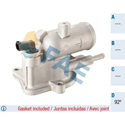 Bild av FAE 5350392 Thermostat d&#039;eau 92 avec joints MERCEDES BENZ: Classe C Berline, CLK Coupe, Break