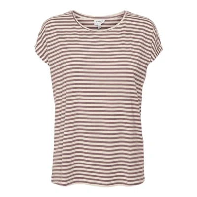 Bild av VERO MODA Kvinnors VMAVA Vanliga SS Top Stripe GA JRS NOOS skjorta, Nostalgi rosa/ränder: Pristin, XS, ros/ränder: pristine, XS