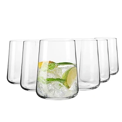 Bild av KROSNO glas för vatten, drycker och juice Elegant design Blyfritt Set med 6 stycken Kapacitet 490 ml Perfekta hem, restauranger fester Diskmaskinssäkra