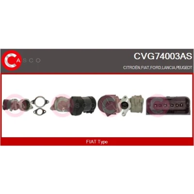 Bild av CASCO CVG74003AS EGR Ventil elektrisk FORD: Focus 2 Kombi, S Max Mk1, Galaxy Mk2 MPV, PEUGEOT: 308 I SW, Expert II Skåpbil, 508 SW