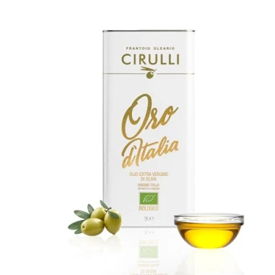 Bild av Frantoio Oleario Cirulli Behållare för Organic olivolja 3 liter Kallpressad extra jungfruolja Förstklassig kvalitet Produkt 100% italienska oliver