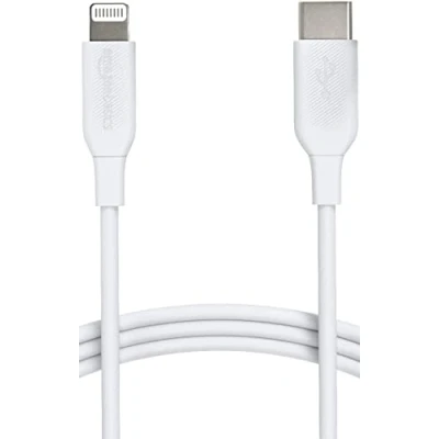 Bild av Amazon Basics USB 2.0 typ C till Lightning kabel (MFi certifierad), 1,8 m, vit