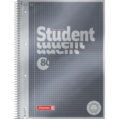 Bild av Brunnen 1067126 anteckningsbok/anteckningsblock student premium set behandlat skydd med metallisk effekt A4 kvadrat linjerad 26 cm 90 g/m² 80 sidor
