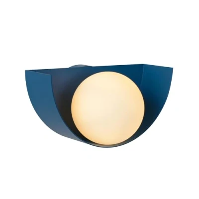 Bild av Lucide Vägglampa Benni med kulskärm av glas, blå