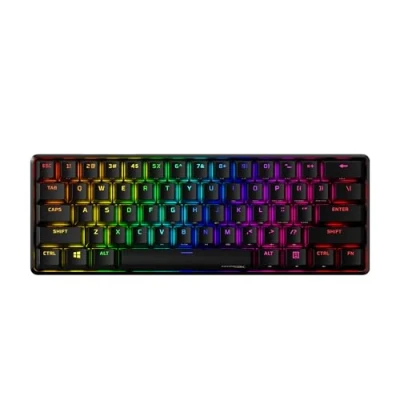 Bild av HyperX Alloy Origins 60 mekaniskt speltangentbord ultrakompakt 60% formfaktor Aqua Switch (taktile) Double Shot PBT tangentcaps RGB LED bakgrundsbelysning, svart