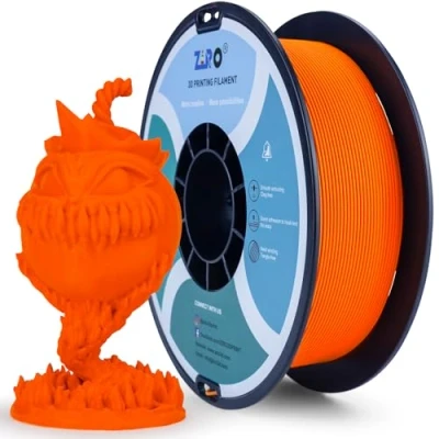 Bild av ZIRO Matte PLA Filament 1.75mm, 1KG 3D Printer Filament, High Toughness PLA, Dimensionell noggrannhet +/ 0.03mm,Orange