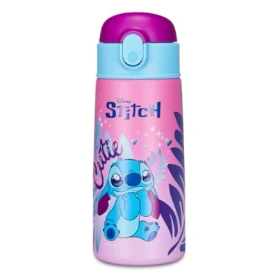 Bild av LILO &amp; STITCH Termisk vattenflaska för barn med sugrör, 460 ML NO PBA dagis, grundskola rostfritt stål håller temperaturen upp till 24 timmar