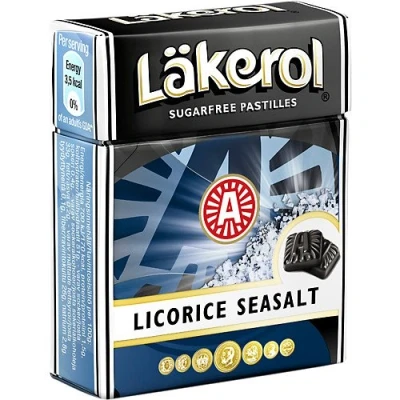 Bild av Seasalt Licorice Sockerfria Laekerol Pastiller 4 x 23 g (Stevia)