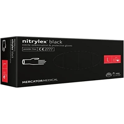 Bild av MERCATOR Rękawice bezpudrowe Nitrylex Basic, rozm. S, 100 szt.