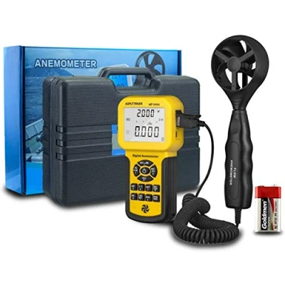 Bild av AOPUTTRIVER Digital anemometer handhållen AP 846A CFM Pro HVAC vindhastighetsmätare med bakgrundsbelysning max/min/genomsnittliga funktioner för mätning av vindhastighet lufthastighet temperatur luftflödesmätare
