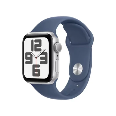 Bild av Apple Watch SE GPS 40mm Silver Aluminium Case with Denim Sport Band S/M