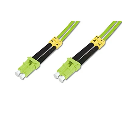 Bild av DIGITUS DK 2533 02 5 Fiberoptisk Kabel OM5 2 m LC till Duplex 1/10/40/100 Gbit/s MM Multimode LAN Fibertyp: 50/125 µ Limegrön (Lime Green)