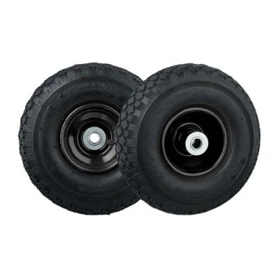 Bild av Relaxdays säckkärra hjul 3,00 4, uppsättning av 2, luftdäck komplett med stålfälg, för 16 mm axel, 100 kg, svart