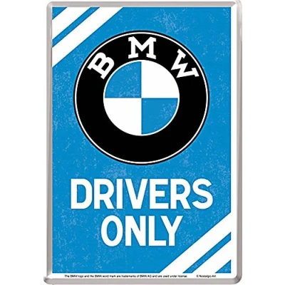 Bild av Nostalgisk konst retro plåtvykort, 10 x 14 cm, original licensprodukt (OLP), BMW endast förare presentidé för tillbehör, fans, vykort av metall, miniplåtskylt som gratulationskort