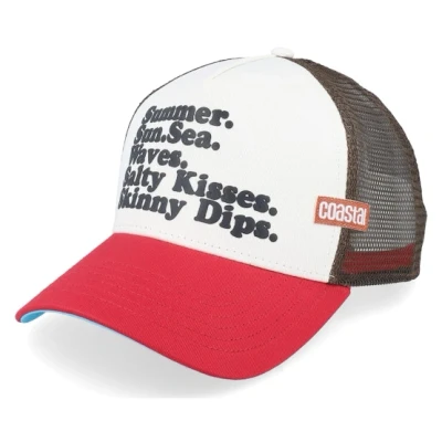 Bild av Coastal SummerSeaSand Trucker Cap Meshcap Hat Caps, Sten/röd, one size
