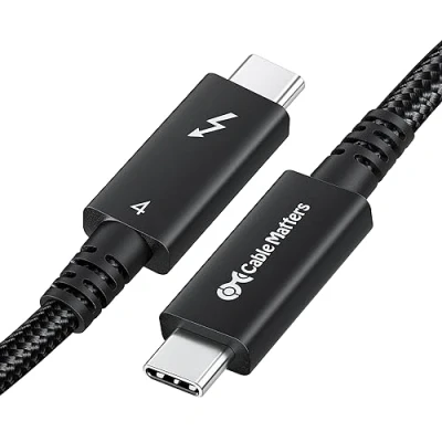 Bild av Cable Matters Flätad Thunderbolt 4 (40 Gbps) USB C kabel med 100 W laddning 2 m
