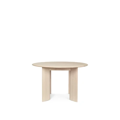Bild av Ferm Living Bevel Table Round Matbord Ø117 White Oiled Beech W117 x D117 H73 cm