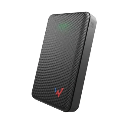 Bild av W onder Full Power externt batteri Bank 20 000 mAh 1 USB A port och C Delivery kompatibel med iPhone, Samsung, Huawei, Xiaomi andra Micro kabel medföljer.