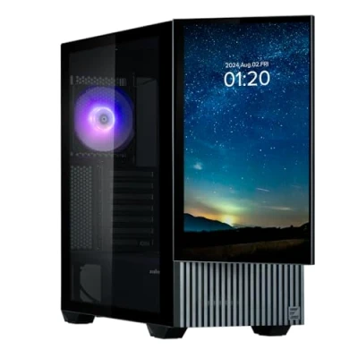 Bild av Medium Tower PC fodral med 15,6 tum Zalman Z10 DS skärm (svart)