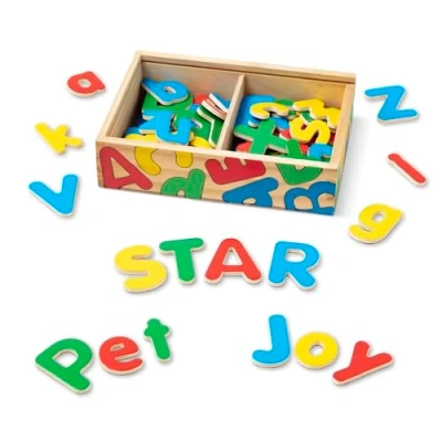 Bild av Melissa &amp; Doug Bondgårdsmagneter i trä , Utvecklingsleksak Kognitiva färdigheter 3+ Present till flicka eller pojke