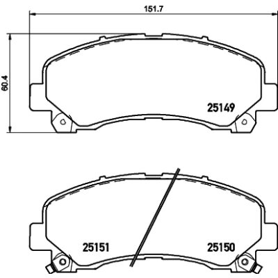 Bild av HELLA 8DB 355 020 171 Jeu de plaquettes frein avec indicateur d&#039;usure accessoires ISUZU: D Max II Pick up, 1 Pickup,