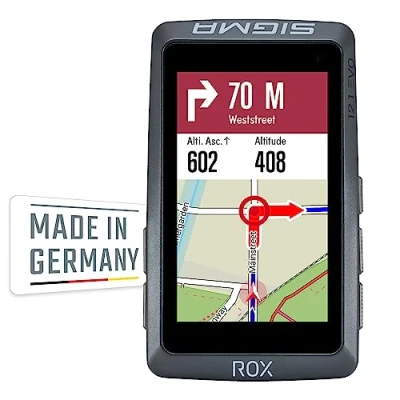 Bild av Sigma ROX 12.1 EVO Basic Set Night Grey Cykelnavigator Cykel Europa Bluetooth, GPS, GLONASS