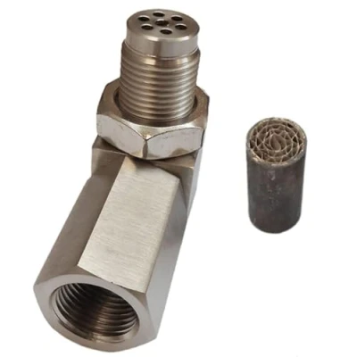 Bild av Universal O2 Syre Sensor Extender 90 grader Bung Extension Auto katalytisk omvandlare CEL Fix Check Engine Light Eliminator Adapter M18*1.5