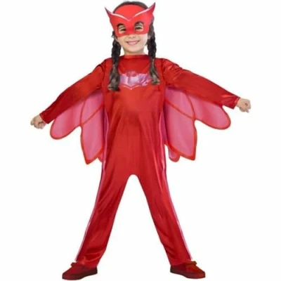 Bild av Amscan 9902947 Barndräkt Pyjamashjältarna uggla, jumpsuit och mask, pyjamashjältar