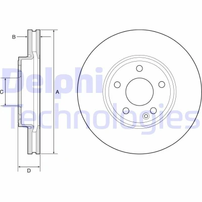 Bild av Bromsskiva DELPHI BG4788C