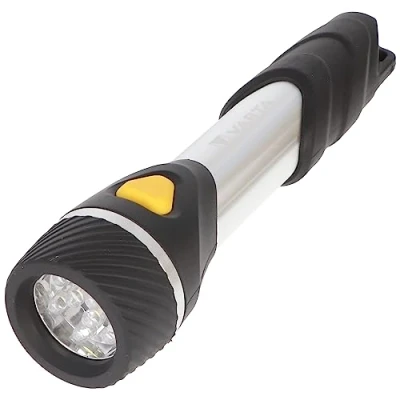 Bild av VARTA Day Light Multi LED F20 ficklampa med 9 lysdioder (inkl. 2 x AA Longlife Power Batteri, perfekt för hushåll, camping, fiske, garage, nödfall, strömavbrott, utomhus)