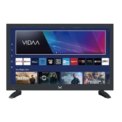 Bild av Majestic SM19 V1 READY 19 tum HD Smart LED TV VIDAA, inbyggt Wi Fi, DVB T/T2 och S/S2, dubbelt strömförsörjningssystem: AC 100/240 V DC 12 V, fjärrkontroll, USB