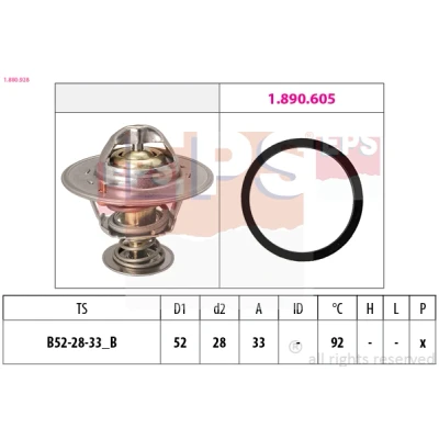 Bild av EPS 1.880.928 Thermostat d&#039;eau 92 52 Made in Italy OE Equivalent FORD: FIESTA 6, FOCUS 3, 3 Turnier