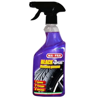 Bild av Ma Fra, Black 3Plus, spray för förnyande och polering av däck, skydd bilhjul, inte fet lämnar kvar produktrester, 500 ml