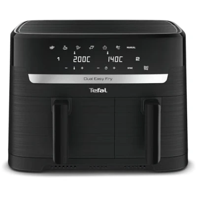 Bild av Tefal EY901810 Dual Easy Fry Chamber Air Fryer 5,2/3,1 l Kapacitet Två oberoende lådor 7 automatiska program Energibesparing Svart