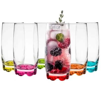 Bild av Glasmark KROSNO 1992 68g 8011 W350 5082 26 A688011 set 6 x glas 350 ml bottom blandningsfärg, ml, färgad