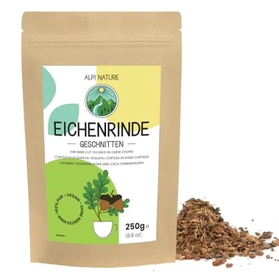 Bild av Alpi Nature ekbark 250g från Nature, löst te, torkad och skuren för tillredning av örtte, te örtte