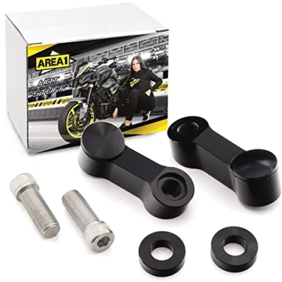 Bild av Area1 M10 höger + vänstergänga CNC motorcykel backspegel spegel arm förlängning breddning. kompatibel med MT03 MT07 MT09 MT10 MT125 Tracer XT 1200 Tenere FZ6 FZ8 FZ1 XJ6SP Tricity WR