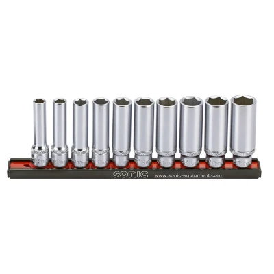 Bild av SONIC 201008SON Jeu de douilles 10 Torx Acier chrome vanadium, Aluminium 3/8 à tête carrée