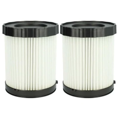Bild av vhbw Filterset 2 x veckfilter kompatibelt med Bosch GAS 18V 10 L våt och torrdammsugare filter, patronfilter, papper/plast, vit