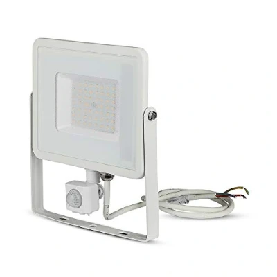 Bild av V TAC VT 50 S 50W SMD Pir Sensor Strålkastare Med Samsung Chip Varmt Vit 3000K Kropp Glas
