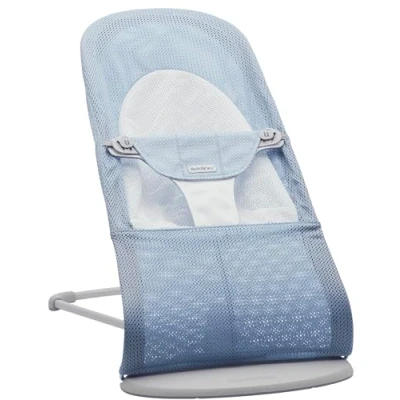 Bild av BabyBjörn Balance Soft Babysitter Mesh, Himmelsblå/Vit
