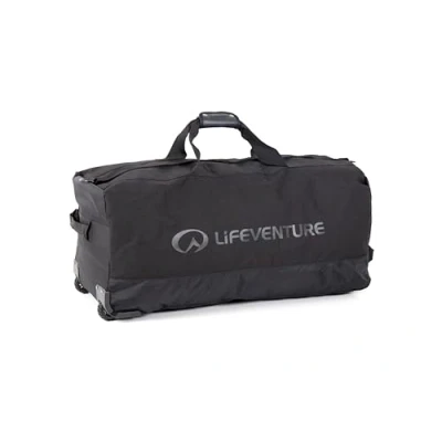 Bild av Lifeventure Expedition Stor duffelväska med hjul, 120 liter Mjuk, hopfällbar bas, kompakt när den inte används, Svart, Litre, resväska hjul
