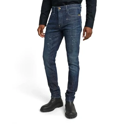 Bild av G STAR herr Revend Fwd Skinny Jeans Smal Jeans, Grön (antik målad kosmisk blå D20071 d441 h093), 36W / 30L