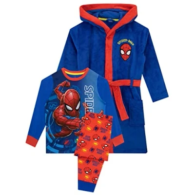 Bild av Marvel Pojkar Morgonrock Pyjamas Spiderman Blå 104