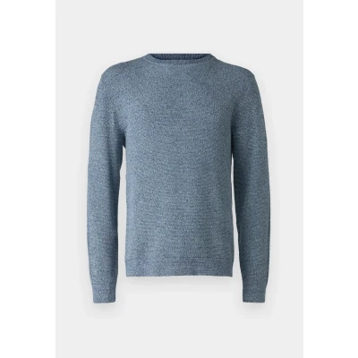 Bild av Selected Homme Slhross Structure CREW NECK Stickad tröja oceana, Storlek: Small, Oceana