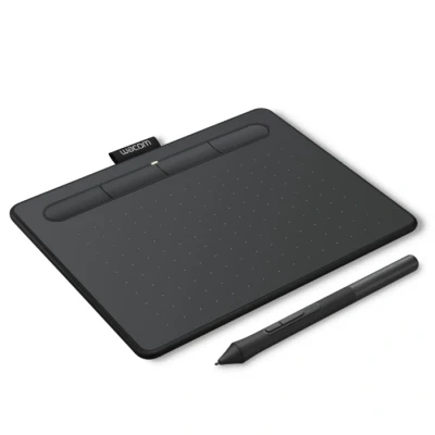 Bild av Wacom Intuos Small, ritplatta, mobil grafisk platta för att måla, skissa och retuschera foton med en kreativ programvara nedladdning, svart idealisk hemarbete distansutbildningar