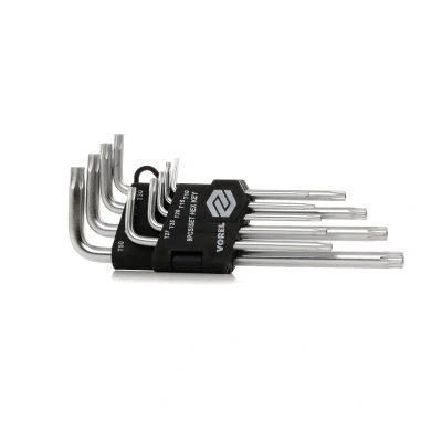 Bild av VOREL 56478 Ensemble de tournevis coudés T10, T15, T20, T25, T27, T30, T40, T45, T50 Acier chrome vanadium 9 oscaro, mister auto, yakarouler